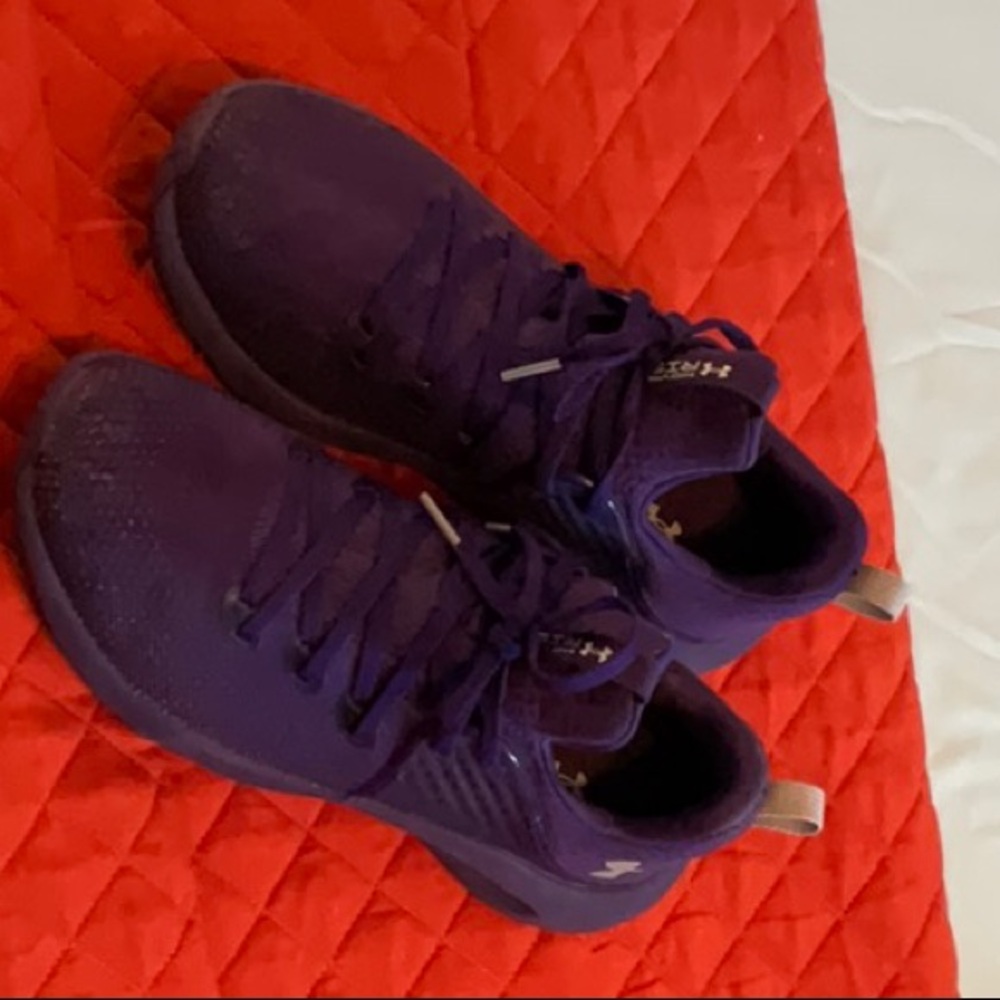 Under Armour Purple Lace-Up Athletic Sneakers - Picture 4 of 5